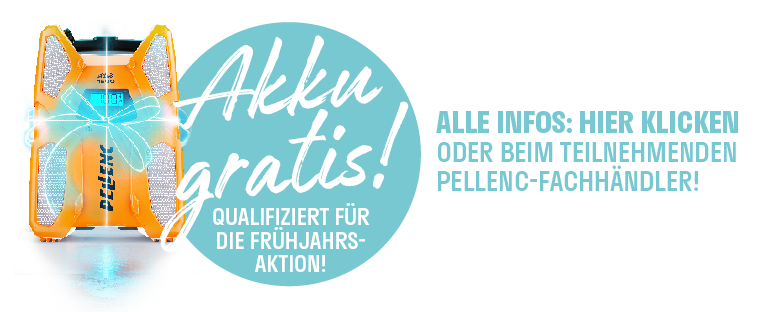Pellenc Aktion Akku gratis - hier klicken für mehr Info